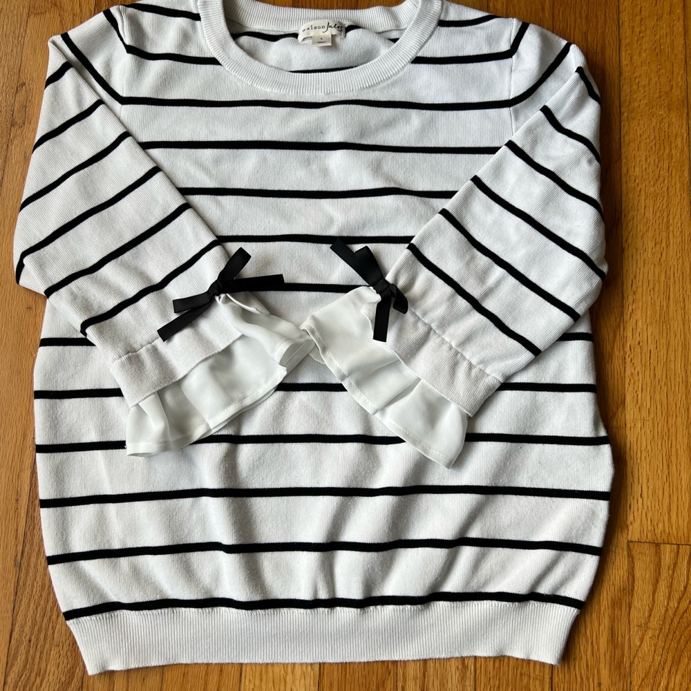 Maison Jules sweater with sleeve detail.